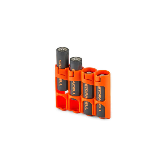 Slim Line AA Battery Case (Orange) - Radio