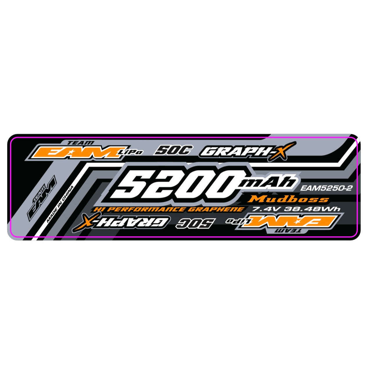 Team EAM 5200 50C Graph-X Mudboss Battery with Deans