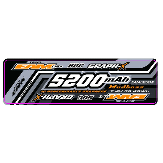 Team EAM 5200 50C Graph-X Mudboss Battery with Deans